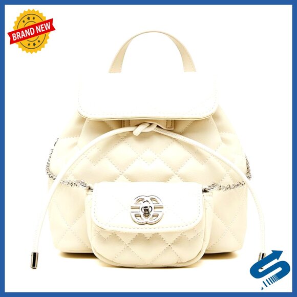Genuine Leather Mini Backpack Set with Detachable Chain Pouch main image 4